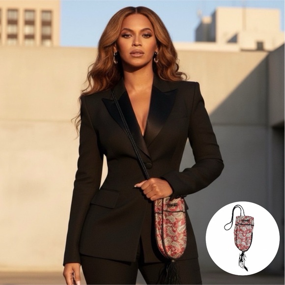 Vintage Handbags - Vintage Handmade Paisley Leather Fringe Crossbody Convertible Shoulder Bag XL